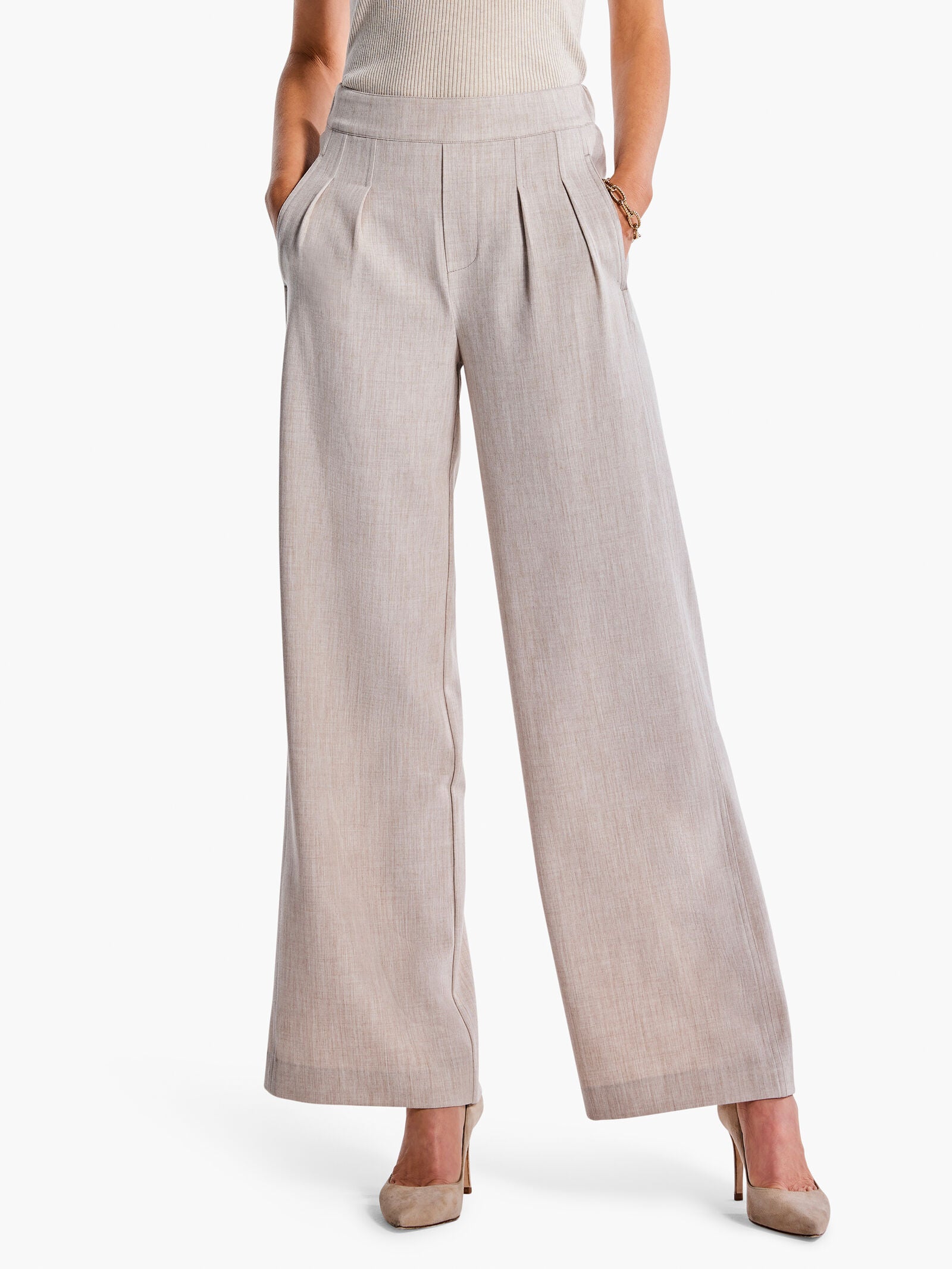 NIC+ZOE BI-STRETCH TWILL WIDE LEG PANT 31