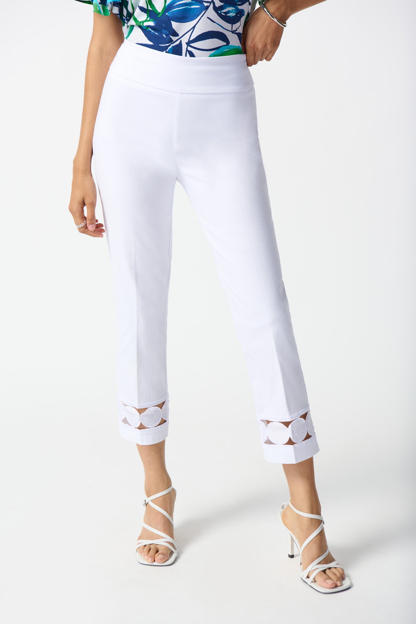 JOSEPH RIBKOFF MILLENIUM CROPPED PULL ON PANTS