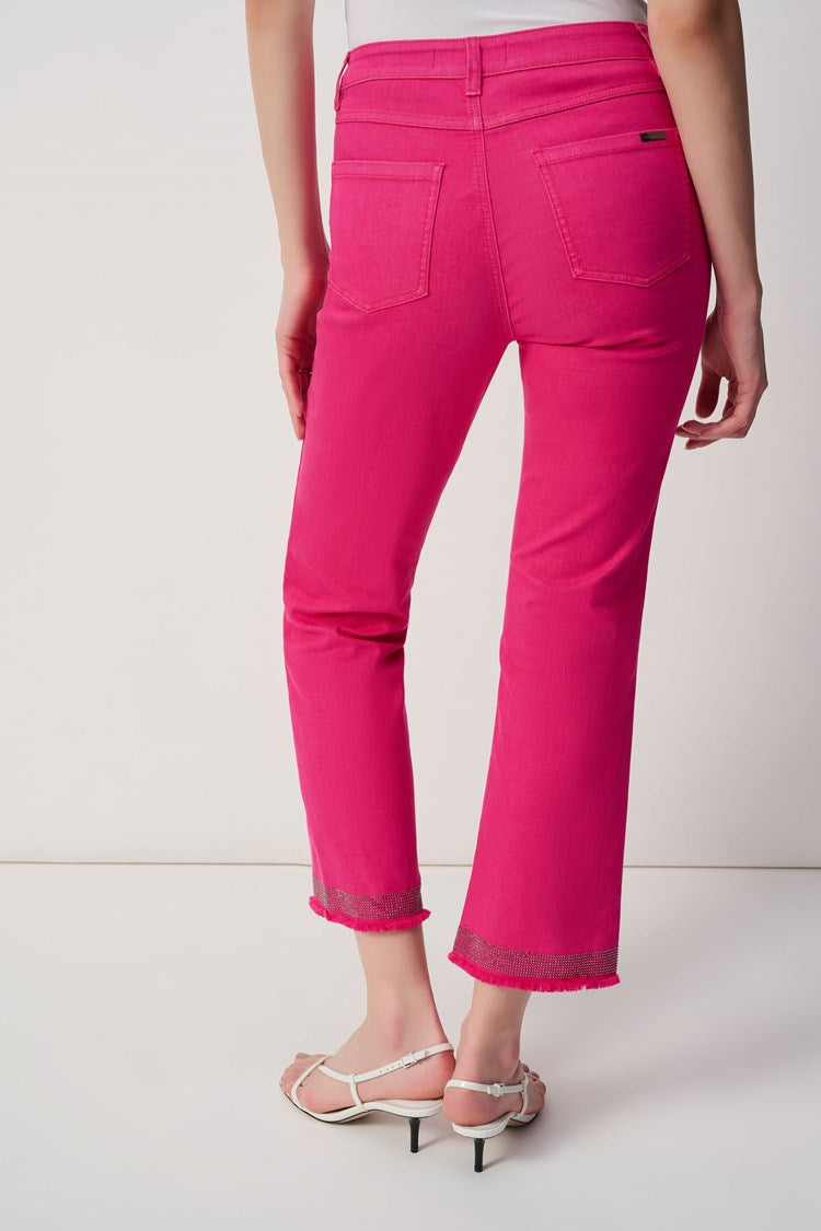 JOSEPH RIBKOFF CLASSIC STRAIGHT LEG JEAN WITH FRAYED HEM