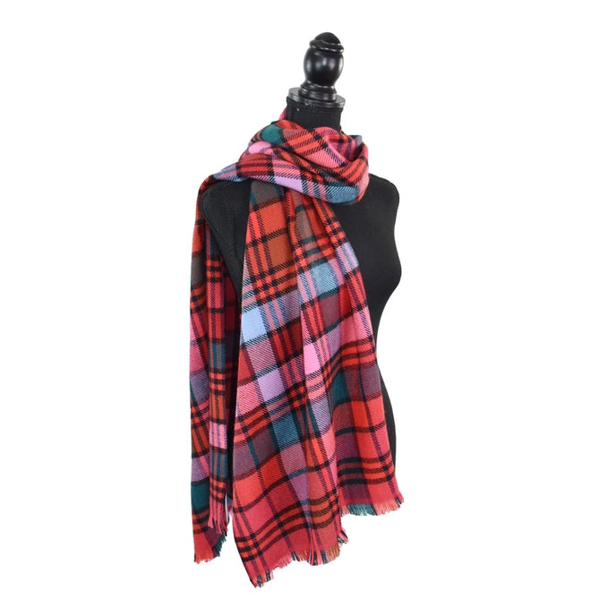 OAKLEIGH NARROW PLAID SCARF