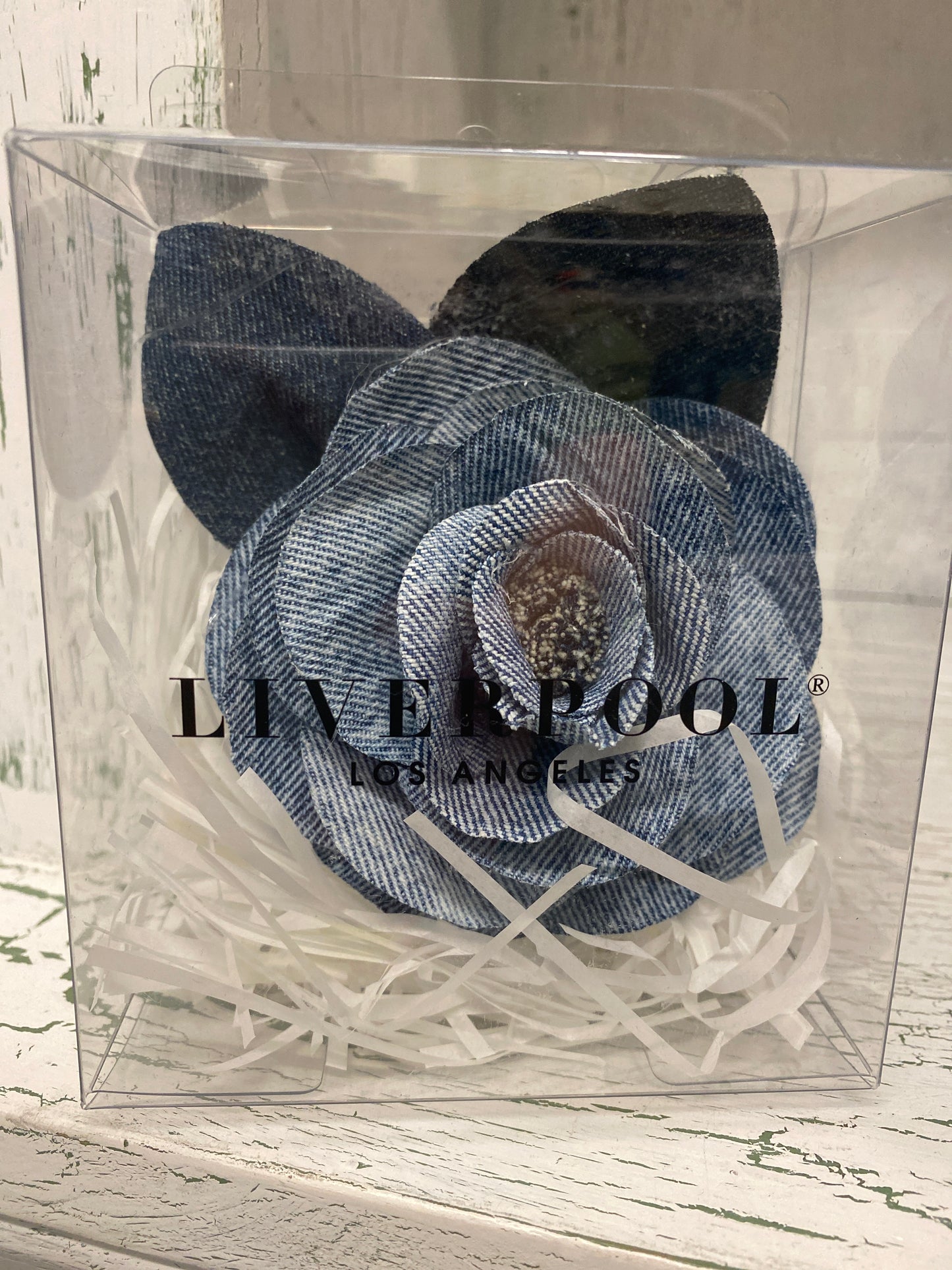 LIVERPOOL DENIM ROSE PIN