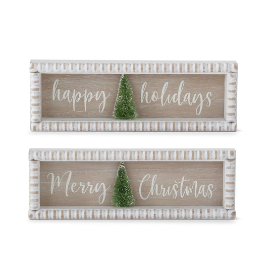 ASSORTED 11.75" HOLIDAY MESSAGE SIGNS