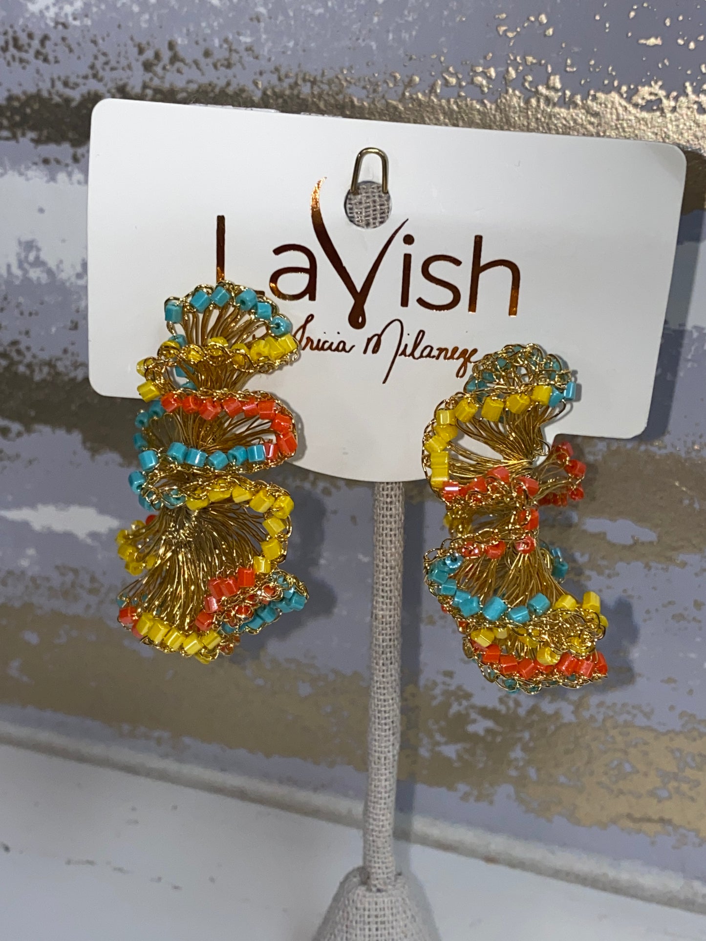 LAVISH RIO HOOP EARRINGS MULTICOLOR