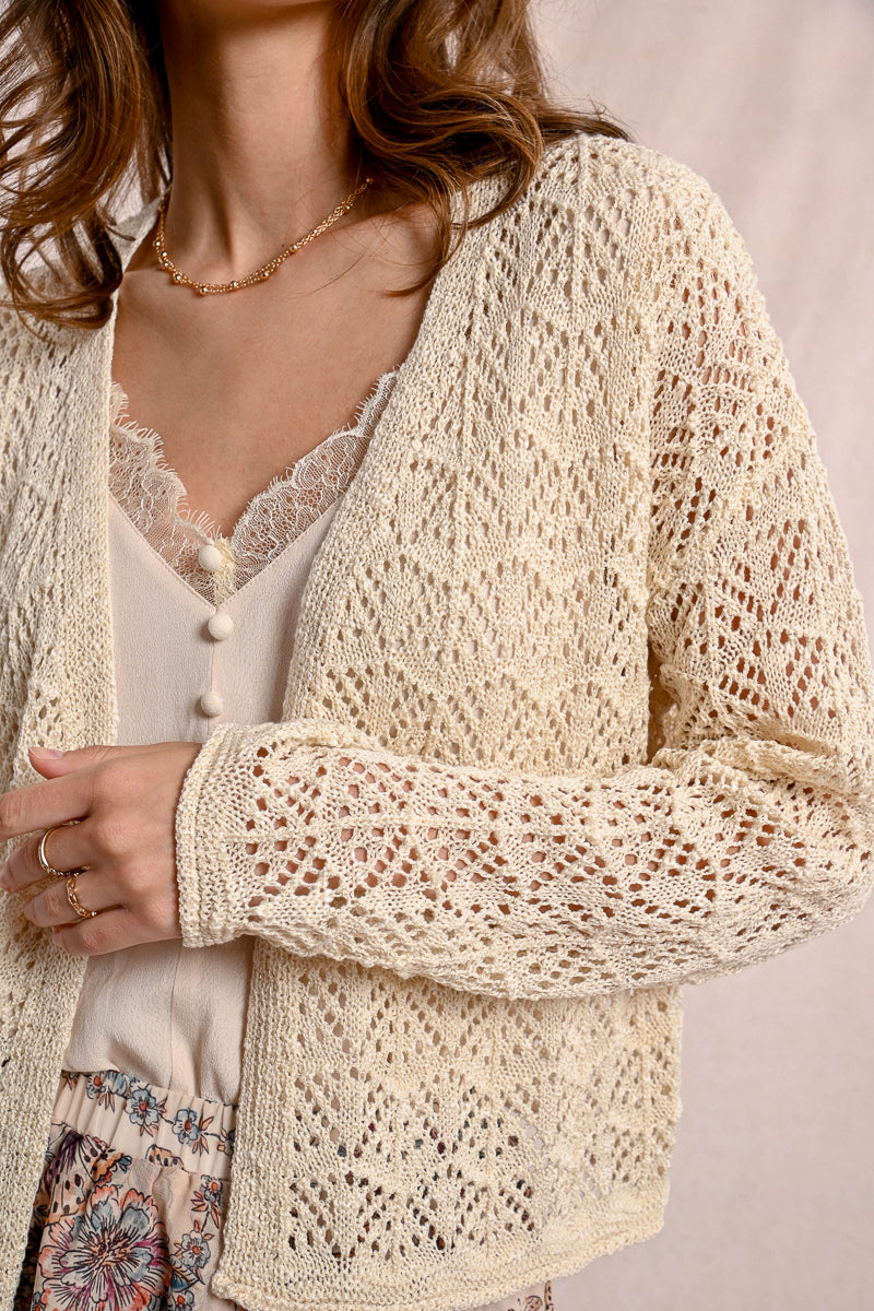 LADIES KNITTED CARDIGAN