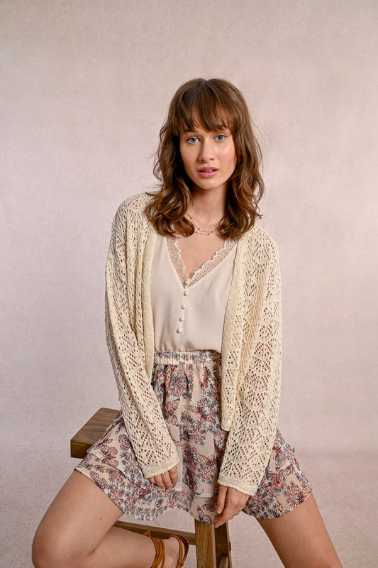 LADIES KNITTED CARDIGAN