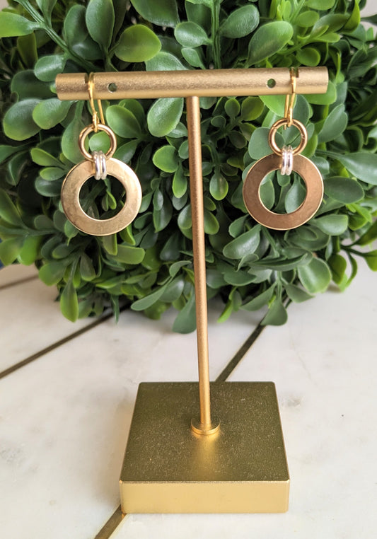 MARJORIE BAER GOLD CIRCLE EARRINGS