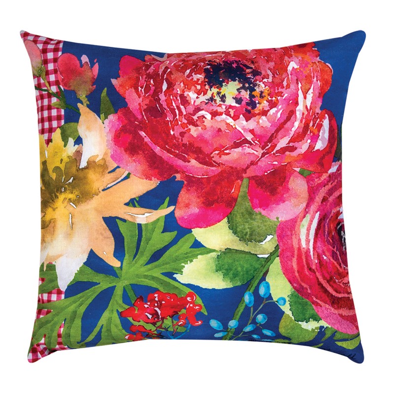 ROOSTER BOUQUET FLORAL CLIMAWEAVE PILLOW