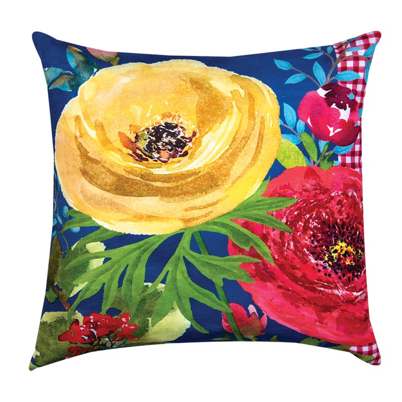 ROOSTER BOUQUET FLORAL CLIMAWEAVE PILLOW