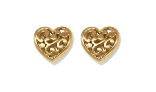 BRIGHTON CONTEMPO HEART POST EARRINGS