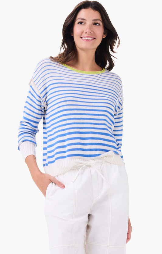 NIC+ZOE STRIPED UP SUPERSOFT SWEATER