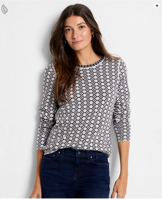 NIC+ZOE GEO REVERSIBLE SWEATER TEE