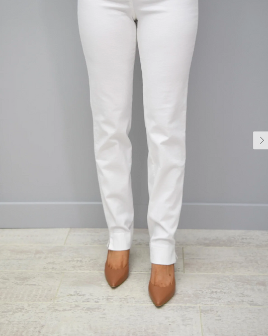 BELLA DENIM 7/8 LENGTH TROUSERS - WHITE