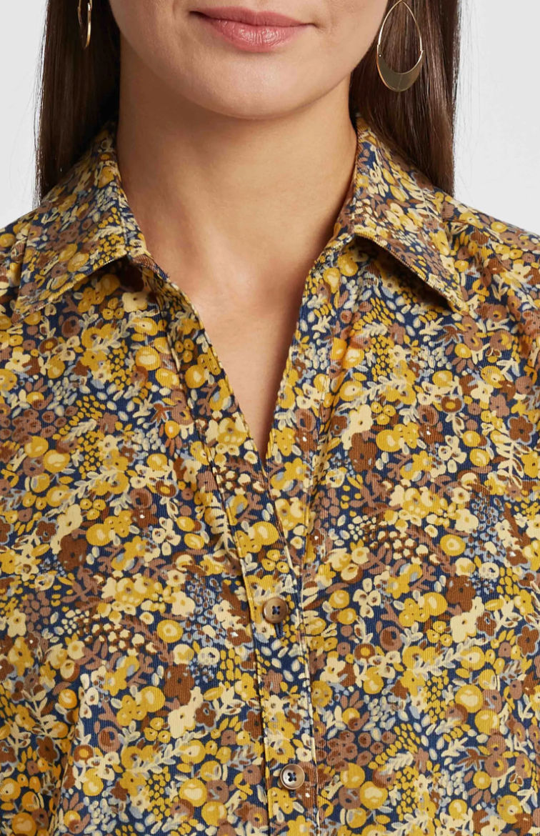 MARY DITSY FLORAL CORDUROY SHIRT