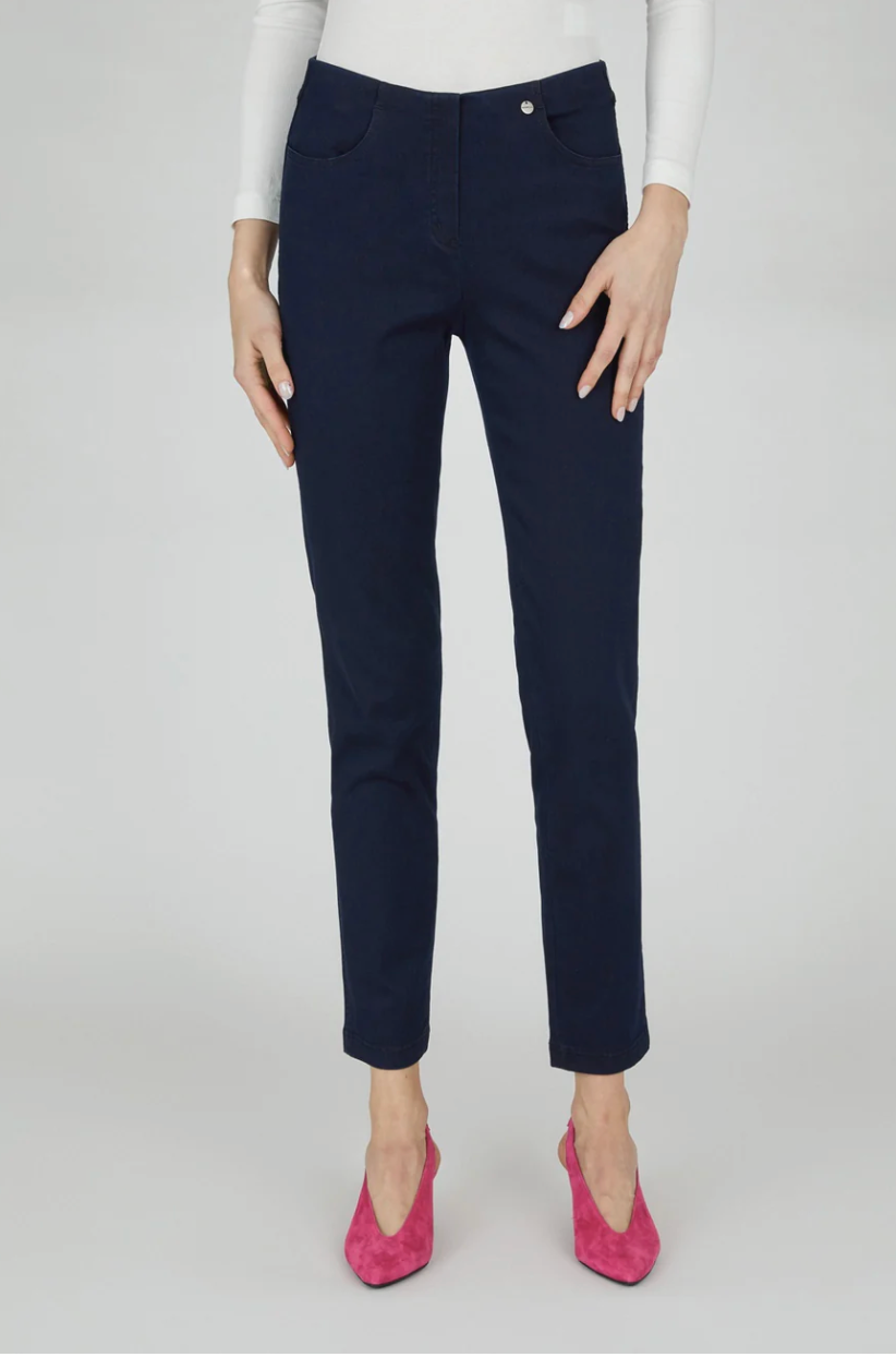 BELLA DENIM TROUSERS - NAVY