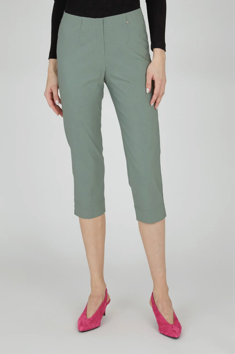 MARIE CROP TROUSERS - IVY GREEN