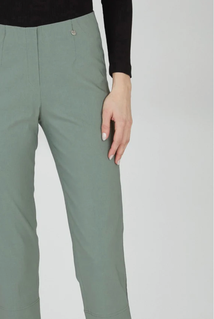 MARIE CROP TROUSERS - IVY GREEN