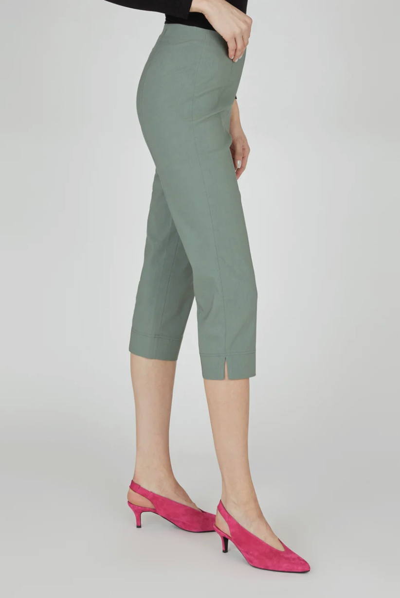 MARIE CROP TROUSERS - IVY GREEN