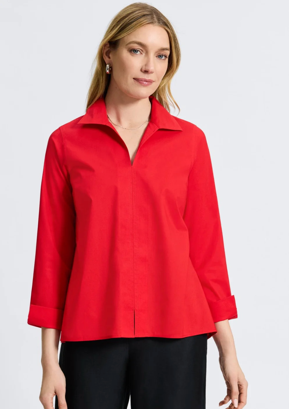 AGNES STRETCH NO IRON POPOVER SHIRT