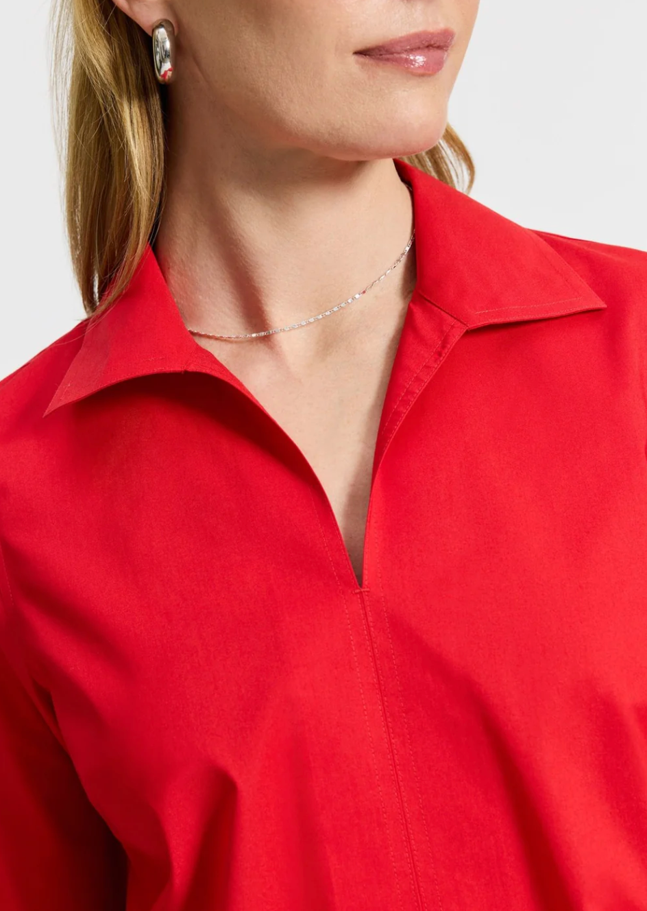 AGNES STRETCH NO IRON POPOVER SHIRT