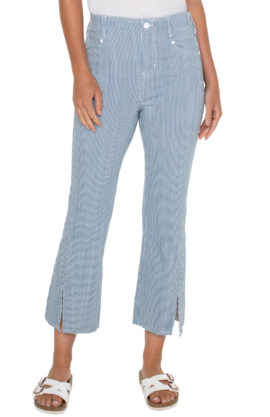 LIVERPOOL GIA GLIDER CROP FLARE TWISTED SEAM