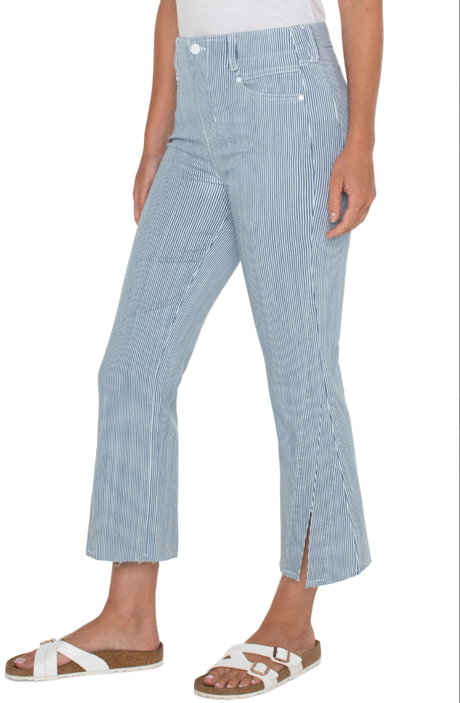 LIVERPOOL GIA GLIDER CROP FLARE TWISTED SEAM