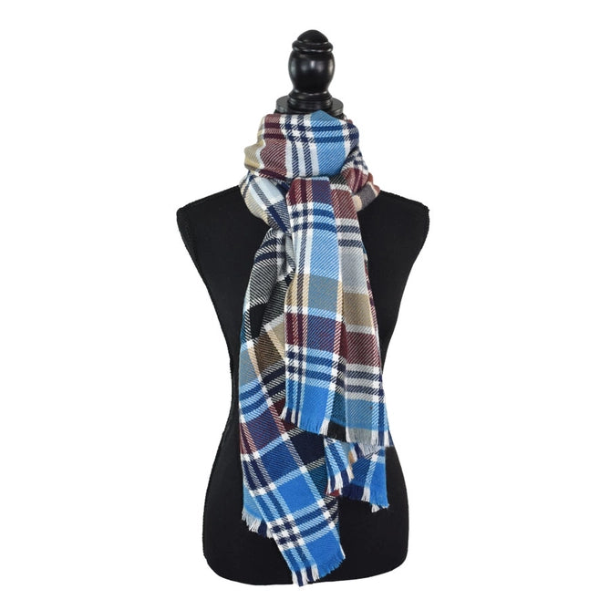 OAKLEIGH NARROW PLAID SCARF