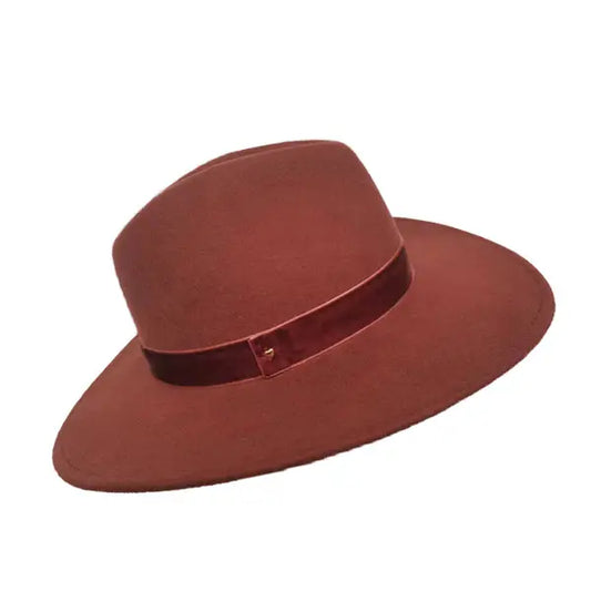 NELSON VELVET TRIMMED FEDORA