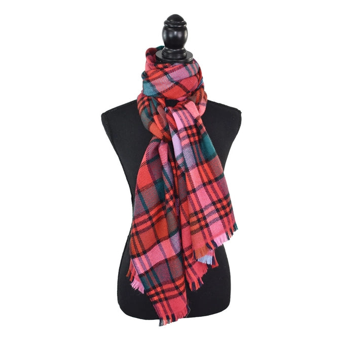 OAKLEIGH NARROW PLAID SCARF