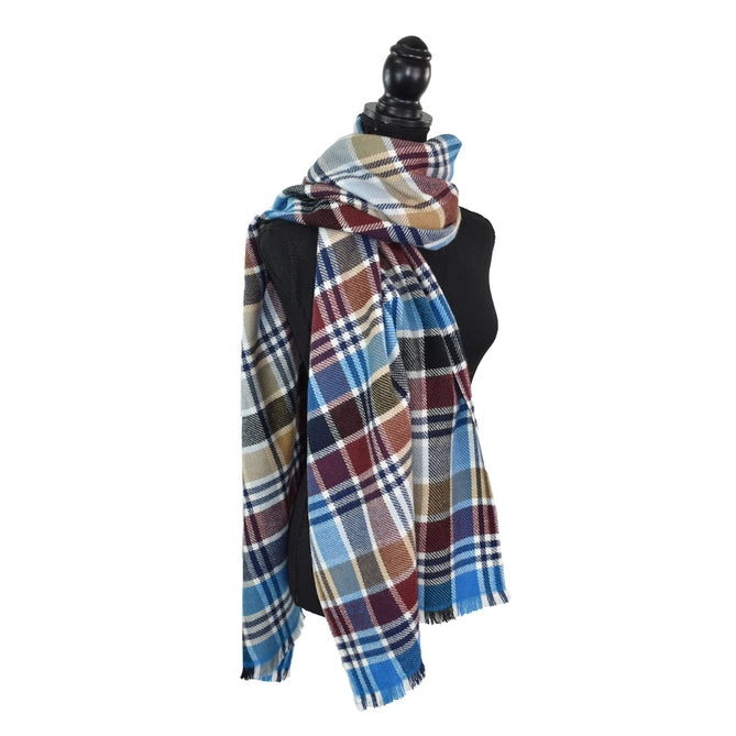 OAKLEIGH NARROW PLAID SCARF