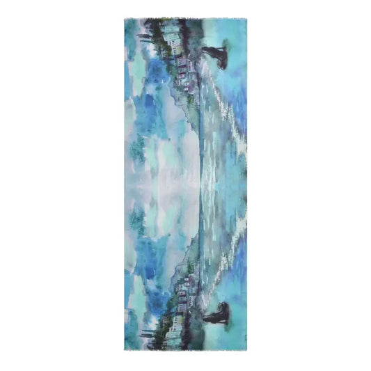 RIANNE PAINTERLY LANDSCAPE BEACH SCARF