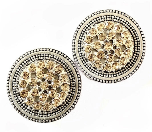 CHAMPAIGNE RHINESTONE CLUSTER MAGNETIC CLIPS