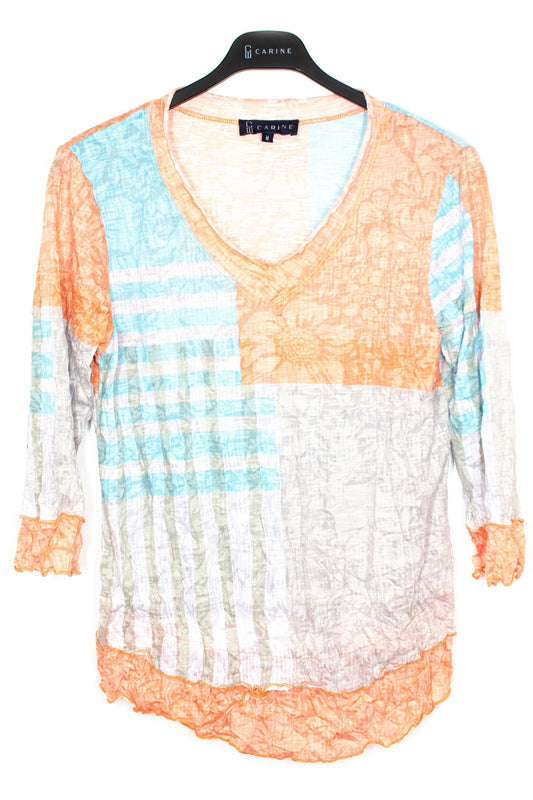 TANGO PATCH V-NECK TOP