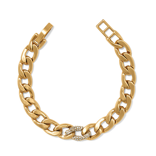 BRIGHTON CLEO PAVE LINK GOLD BRACELET