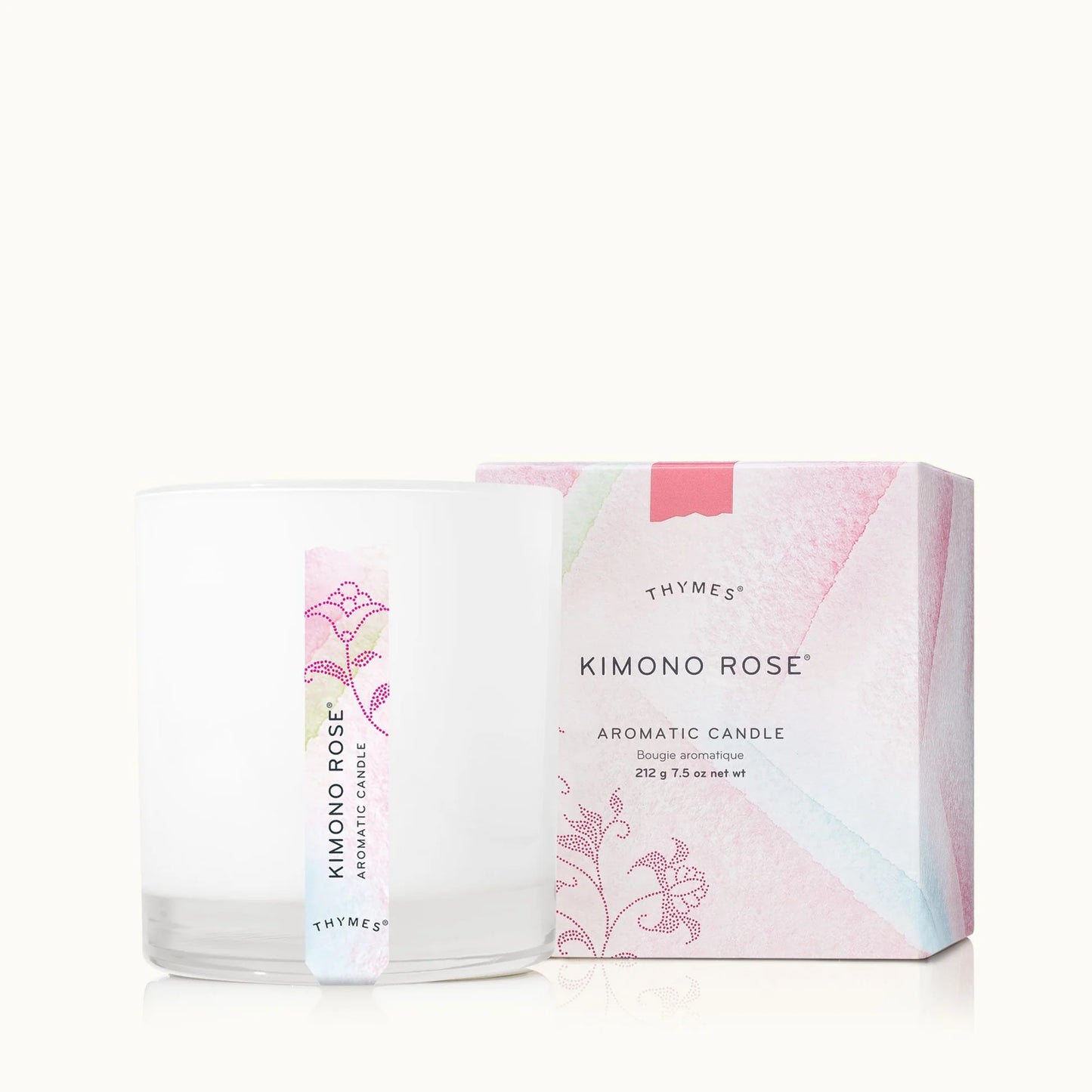 THYMES KIMONO ROSE AROMATIC CANDLE 7.5 OZ