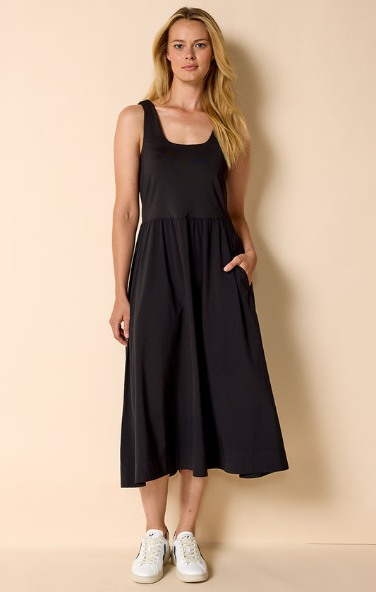 NIC+ZOE TECH STRETCH MIXED MEDIA DRESS