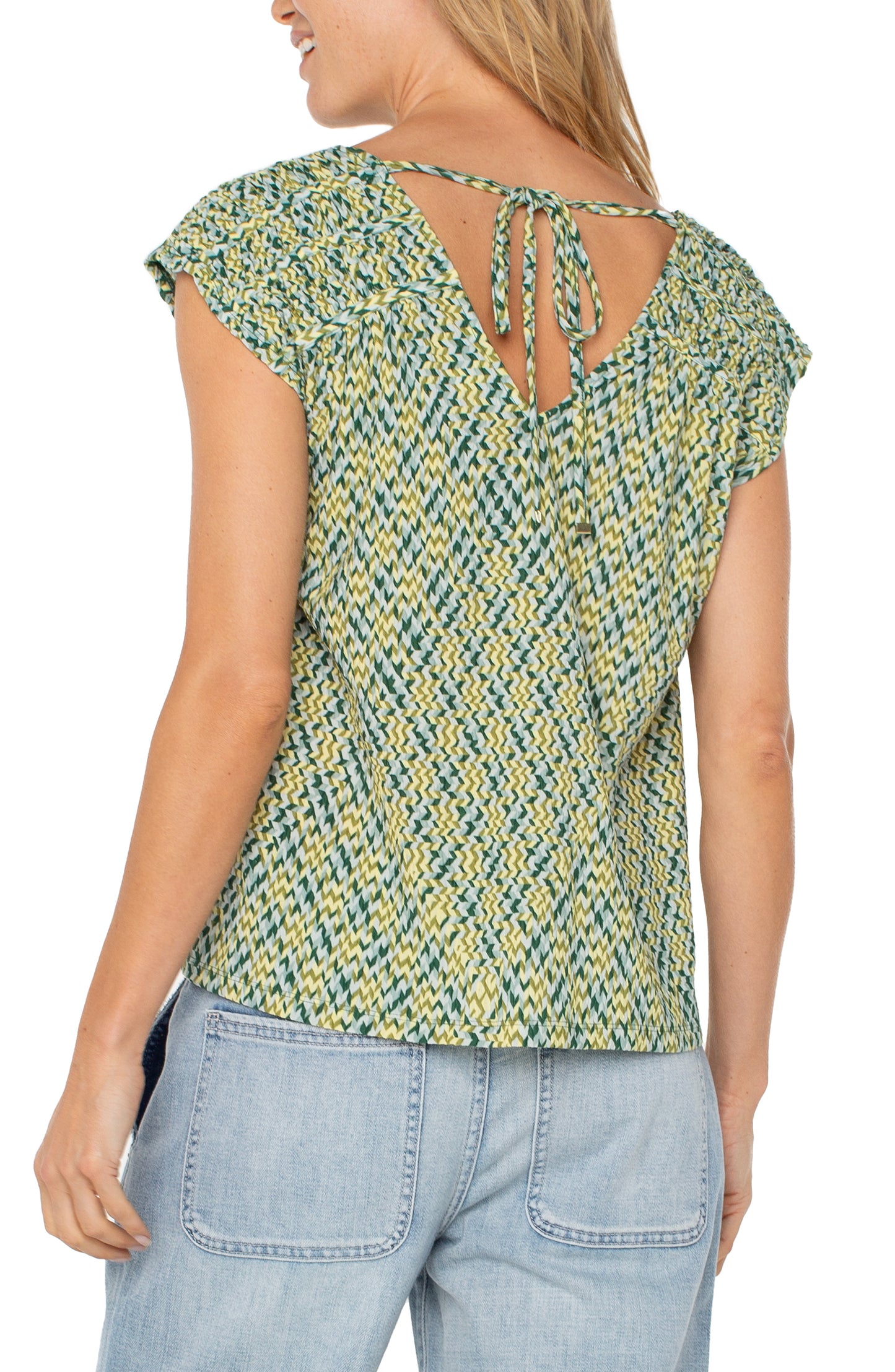 LIVERPOOL SHORT SLEEVE DOLMAN TIE BACK KNIT TOP