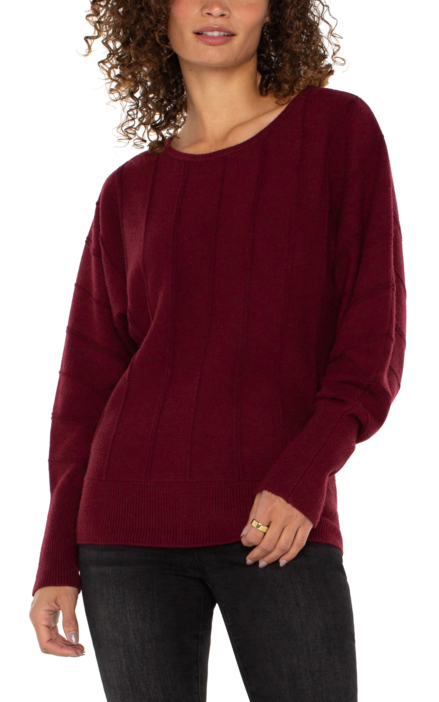 LIVERPOOL LONG SLEEVE BOAT NECK DOLMAN SLEEVE SWEATER