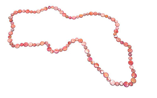 SEA LILY SINGLE STRAND MOTHER-OF-PEARL NECKLACE CORAL