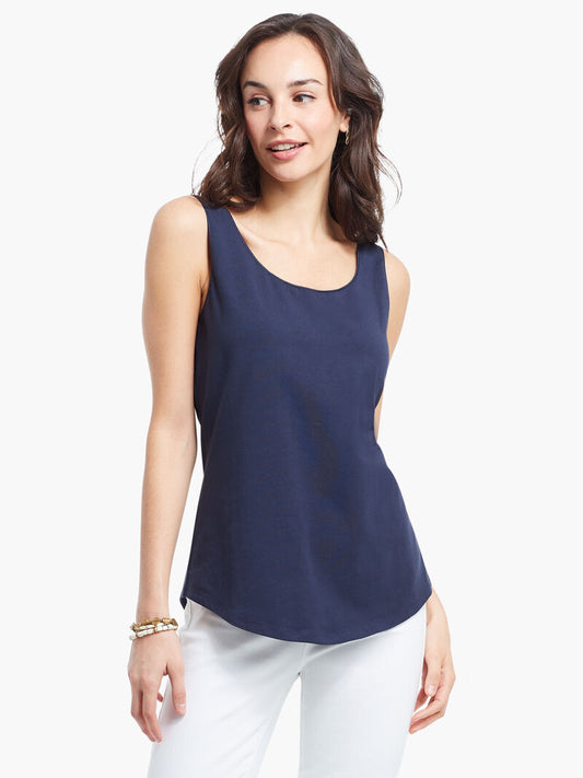 NIC+ZOE SHIRT TAIL PERFECT TANK