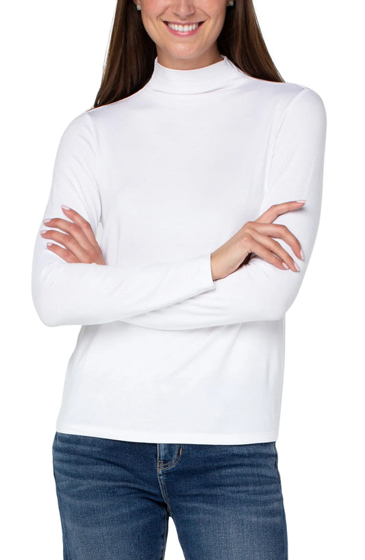 LIVERPOOL LONG SLEEVE MOCK NECK KNIT TOP